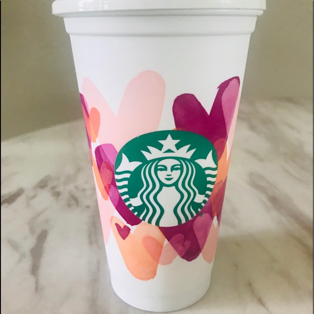 VALENTINES 💗 Starbucks 💕♥️ Reusable Heart Hot Cup